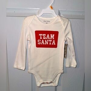 Baby Long Sleeve Bodysuit – Team Santa – Christmas Ready! - 3 mo, 6mo & 12 mo